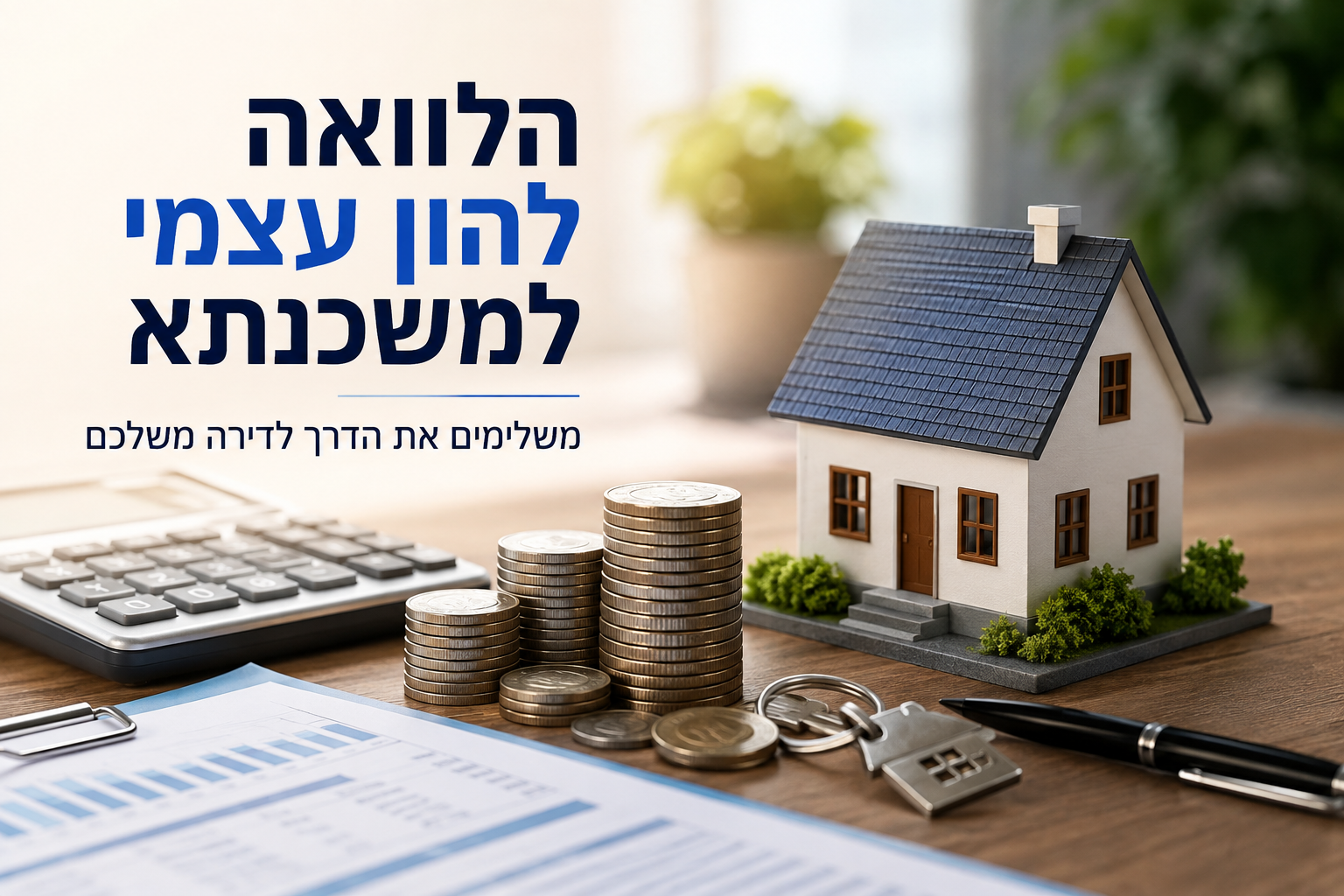 הלוואה להון עצמי למשכנתא - מימון להשלמת הון עצמי לרכישת דירה
